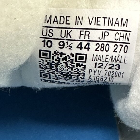 Adidas Gazelle Originals Men's size 10 White Blue Casual Shoes IG6210 - Picture 8 of 8